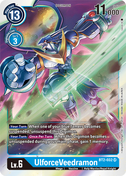 SUPER RARE UlforceVeedramon BT2-032 - Digimon Release Special Booster VER 1.5-Cherry Collectables