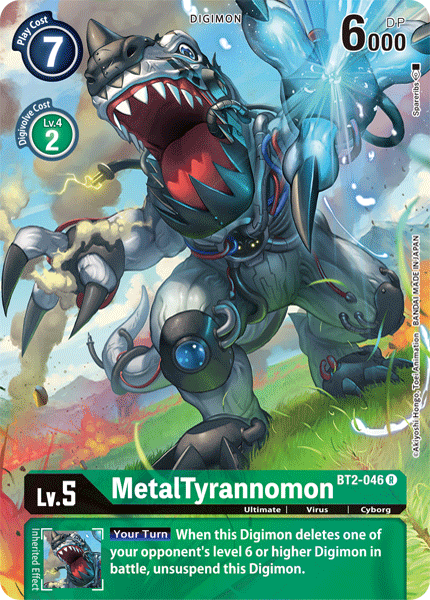 MetalTyrannomon (Alternate Art) BT2-046 - R BT11 Dimensional Phase