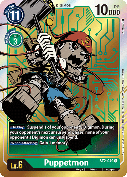 ALT ART PROMO Puppetmon BT2-049 - Digimon Release Special Booster VER 1.0-Cherry Collectables