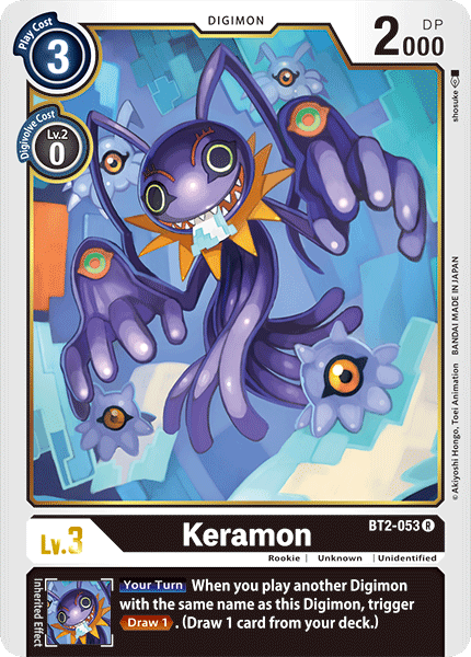 RARE Keramon BT2-053 - Digimon Release Special Booster VER 1.0-Cherry Collectables