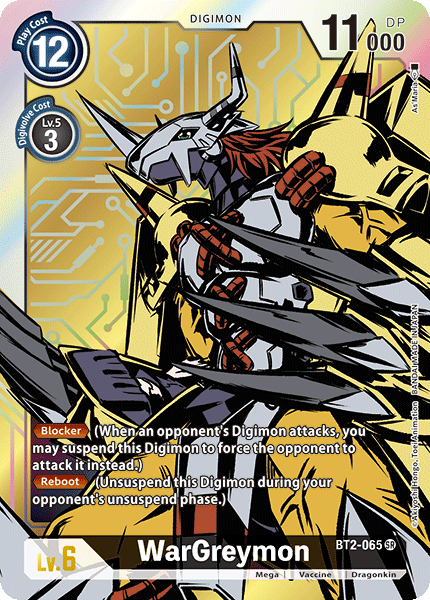 BT2 ALTERNATE ART WarGreymon BT2-065 - Digimon Release Special Booster VER 1.0-Cherry Collectables