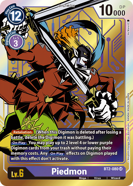 ALTERNATE ART Piedmon BT2-080 - Digimon Release Special Booster VER 1.0-Cherry Collectables
