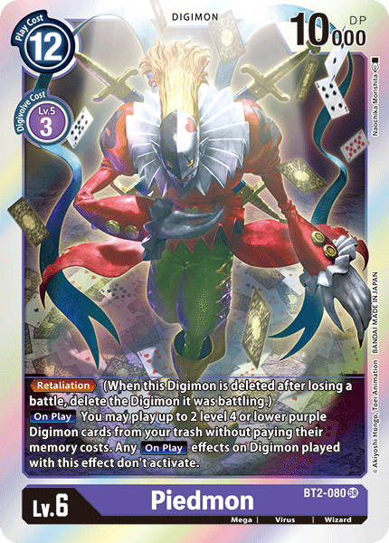 SUPER RARE Piedmon BT2-080 - Digimon Release Special Booster VER 1.0-Cherry Collectables