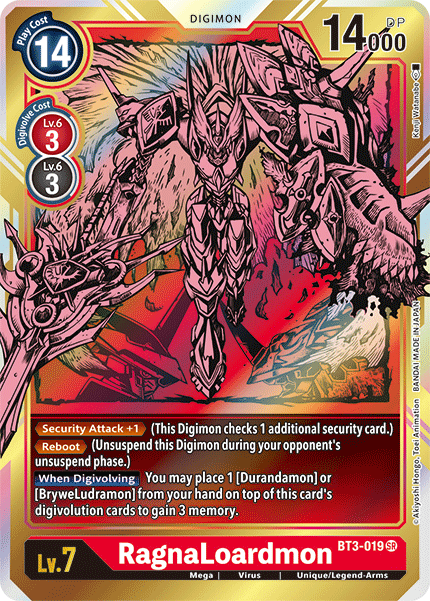 ALTERNATE ART RagnaLoardmon BT3-019 - Digimon Release Special Booster VER 1.5-Cherry Collectables