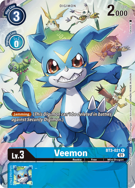 Veemon BT3-021 Alternate Art - Digimon 1 Year Anniversary Promo Pack