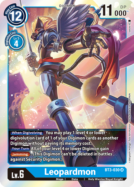 SUPER RARE Leopardmon BT3-030 - Digimon Release Special Booster VER 1.0-Cherry Collectables