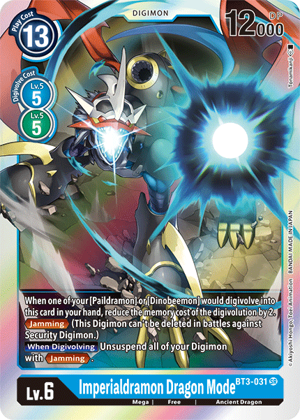 SUPER RARE Imperialdramon Dragon Mode BT3-031 - Digimon Release Special Booster VER 1.5-Cherry Collectables