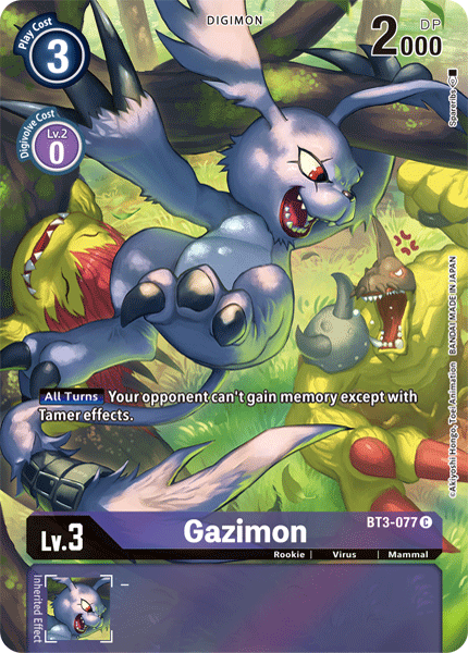 Gazimon (Alternate Art) BT3-077 - Common BT11 Dimensional Phase