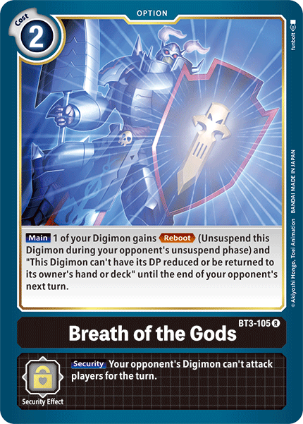 RARE Breath of the Gods BT3-105 - Digimon Release Special Booster VER 1.5-Cherry Collectables