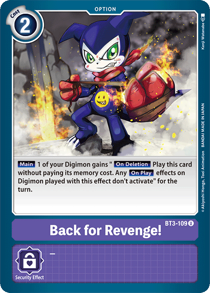 Back for Revenge! BT3-109 - Digimon Release Special Booster VER 1.0-Cherry Collectables
