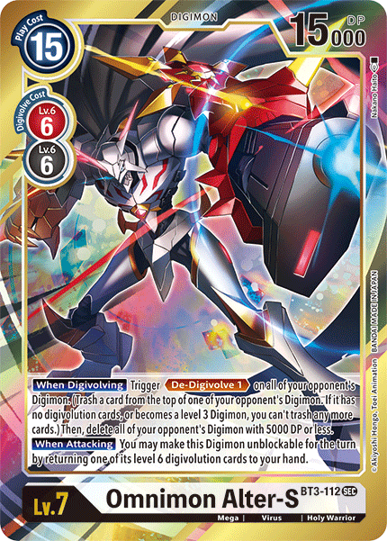 ALTERNATE ART SECRET Omnimon Alter-S BT3-112 - Digimon Release Special Booster VER 1.5-Cherry Collectables