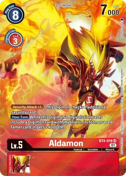 Aldamon BT4-016 Alternate Art - Digimon 1 Year Anniversary Promo Pack