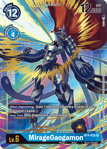 ALTERNATE ART MirageGaogamon BT4-035 - Digimon BT04 Great Legend