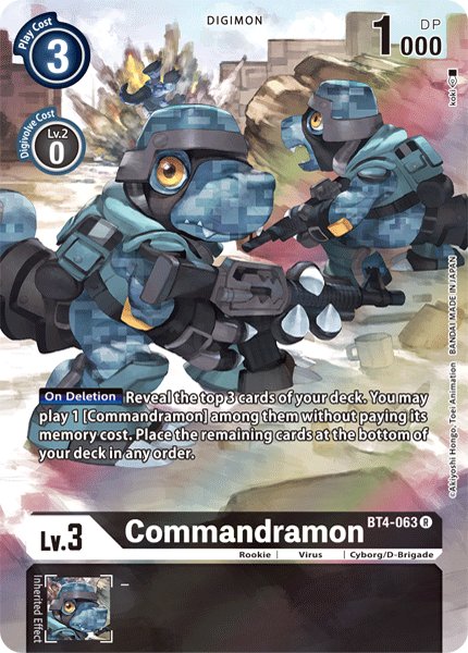 Commandramon (Alternate Art) BT4-063 - R BT11 Dimensional Phase