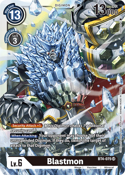 Super Rare Blastmon BT4-075 - Digimon BT04 Great Legend