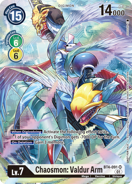 Chaosmon: Valdur Arm BT4-091 Alternate Art - Digimon 1 Year Anniversary Promo Pack