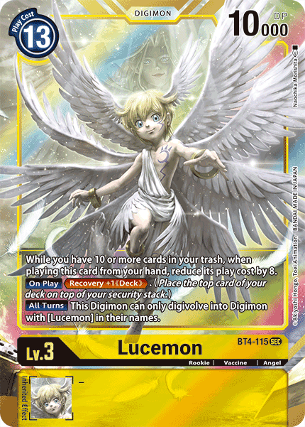 ALTERNATE ART Lucemon BT4-115 - Digimon BT04 Great Legend