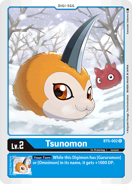 Tsunomon BT5-002 Uncommon - BT05 Digimon Battle of Omni