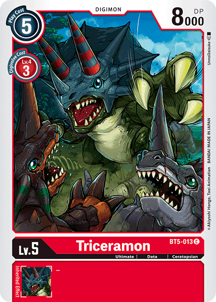 Triceramon BT5-013 Common - BT05 Digimon Battle of Omni