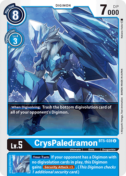 CrysPaledramon BT5-028 Uncommon - BT05 Digimon Battle of Omni