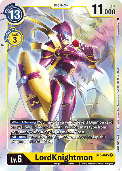 LordKnightmon BT5-045 Alternative Art - BT05 Digimon Battle of Omni