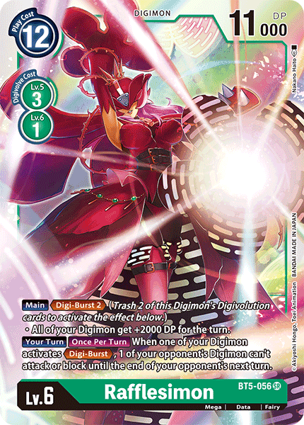 digimon waifu cards SUPER RARE Rafflesimon BT5-056
