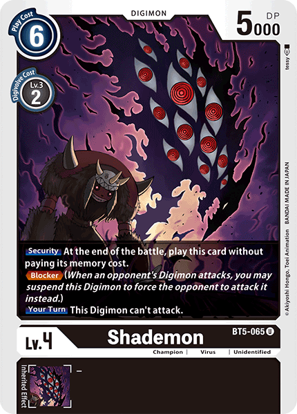Shademon BT5-065 Uncommon - BT05 Digimon Battle of Omni
