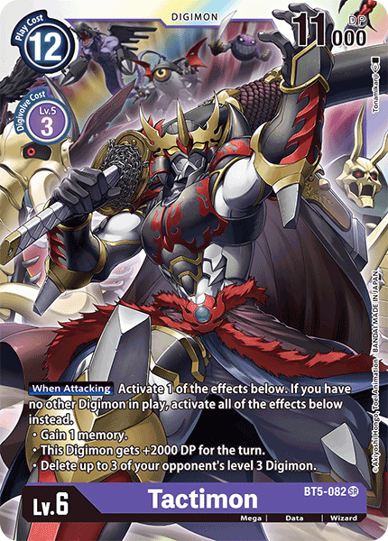 Tactimon BT5-082 Super Rare - BT05 Digimon Battle of Omni