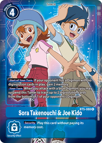 Sora Takenouchi & Joe Kido (BT5-088) Alternative Art - BT05 Digimon Battle of Omni