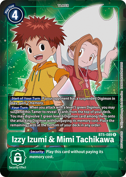 Izzy Izumi & Mimi Tachikawa (BT5-089) Alternative Art - BT05 Digimon Battle of Omni