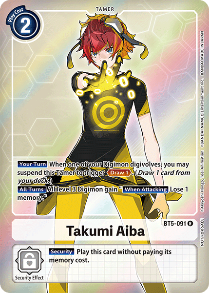 Takumi Aiba (BT5-091) Alternative Art - BT05 Digimon Battle of Omni