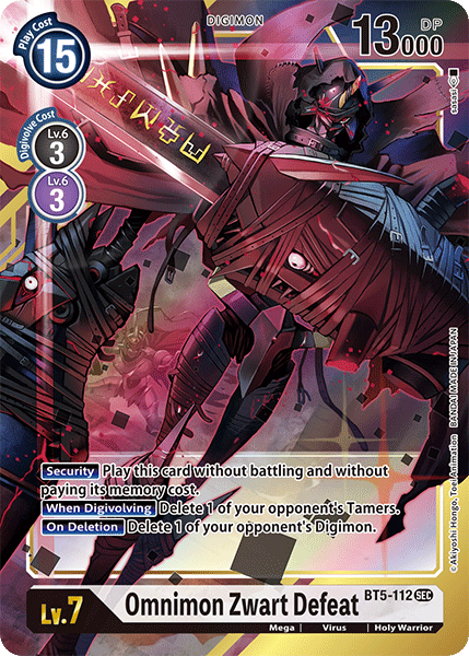 Omnimon Zwart Defeat BT5-112 Alternative - BT05 Digimon Battle of Omni