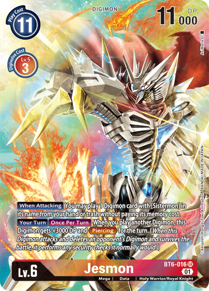 Alternate Art Jesmon Bt6-016 - Bt06 Double Diamond
