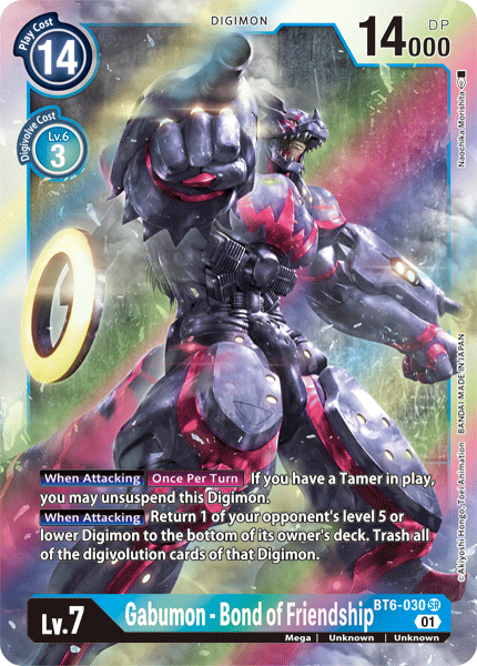 SUPER RARE Gabumon - Bond of Friendship BT6-030