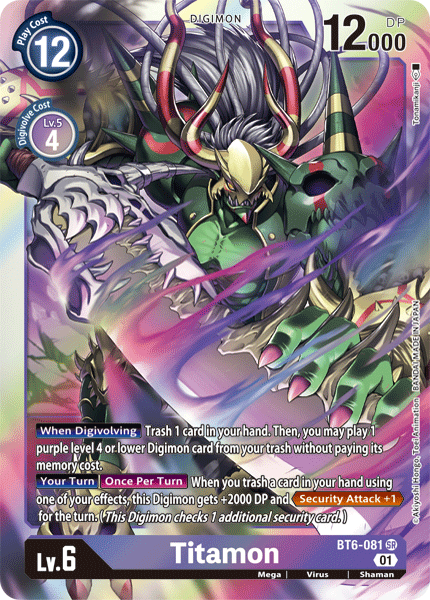SUPER RARE Titamon BT6-081