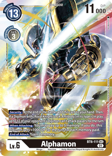 SECRET RARE Alphamon BT6-111