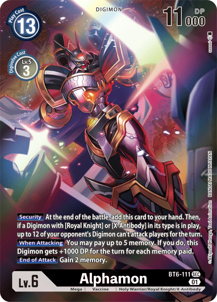 ALTERNATE ART Alphamon BT6-111