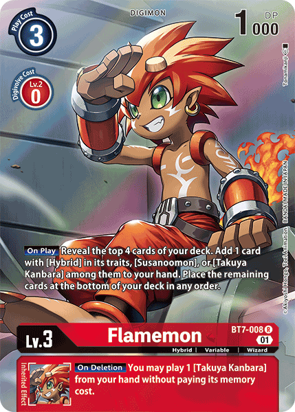 Flamemon BT7-008 -  Alternative Art BT07 Next Adventure