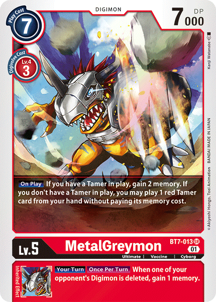 MetalGreymon BT7-013 -  Super Rare BT07 Next Adventure