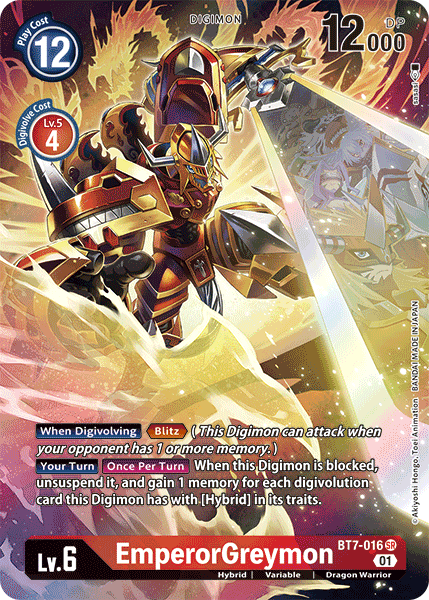 EmperorGreymon BT7-016 -  Alternative Art BT07 Next Adventure