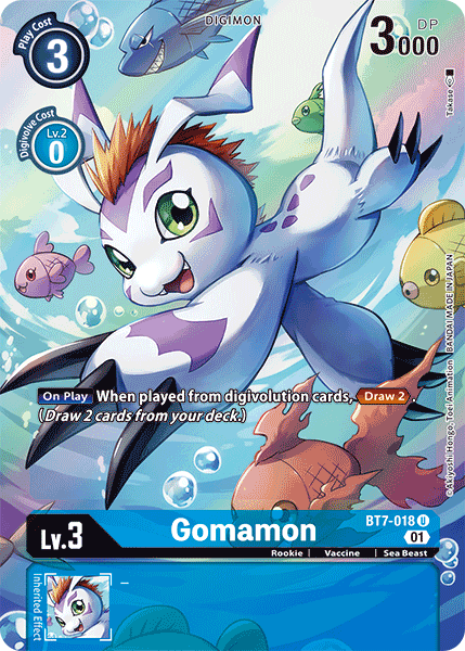 Gomamon BT7-018 -  Alternative Art BT07 Next Adventure