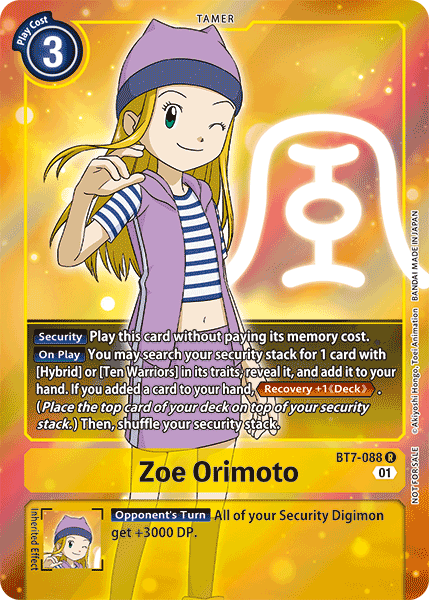 Zoe Orimoto BT7-088 - Alternative Art BT07 Next Adventure