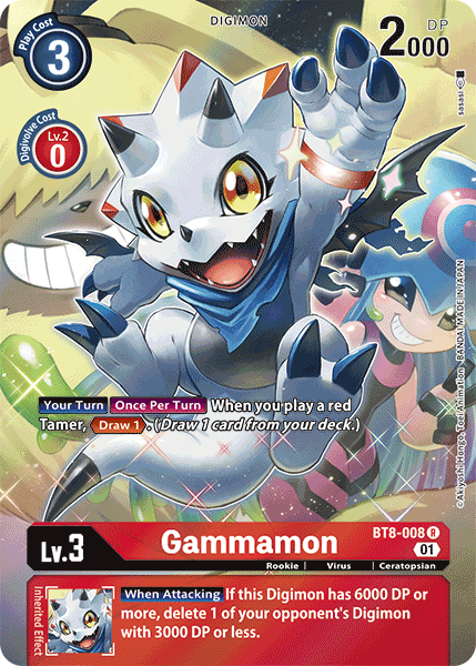 Gammamon BT8-008 - Alternate Art BT08 New Awakening