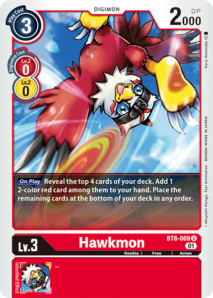 Hawkmon BT8-009 - Uncommon BT08 New Awakening