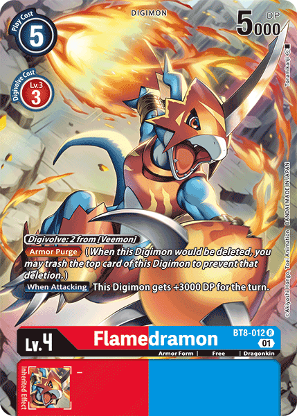 Flamedramon BT8-012 - Alternate Art BT08 New Awakening