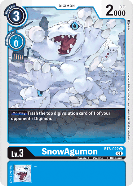 SnowAgumon BT8-022 - Common BT08 New Awakening