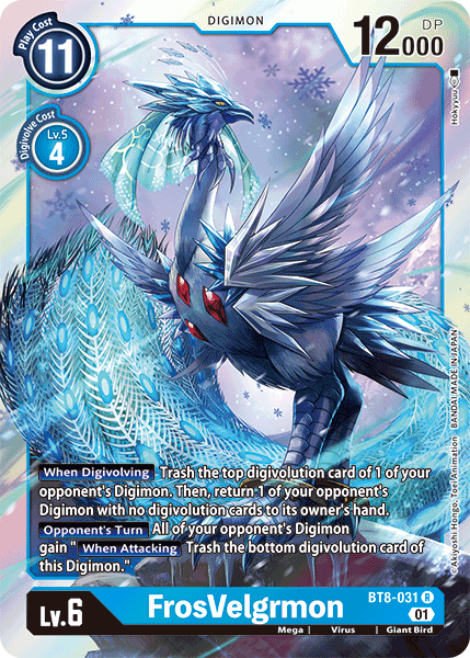 FrosVelgrmon BT8-031 - Rare BT08 New Awakening