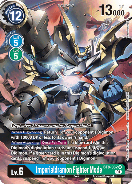 Imperialdramon Fighter Mode BT8-032 - Alternate Art BT08 New Awakening