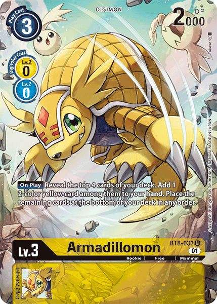 Armadillomon BT8-033 - Alternate Art BT08 New Awakening