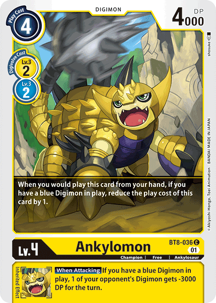 Ankylomon BT8-036 - Common BT08 New Awakening